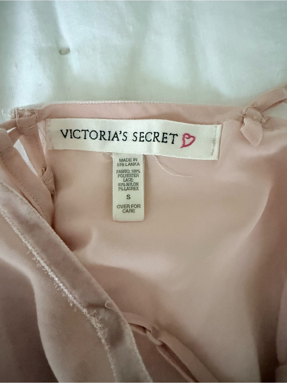 Vintage Victoria’s Secret Maxi Nightgown Small Pink Lace High Slit Low Back Y2K - Picture 6 of 6
